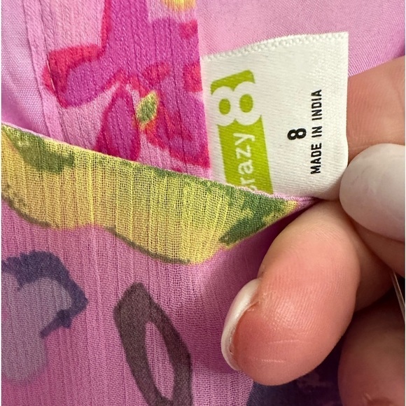 GIRLS FLORAL DRESS NWT SIZE 8 CRAZY 8 purple Easter 2025 flowers lavender - Picture 4 of 8